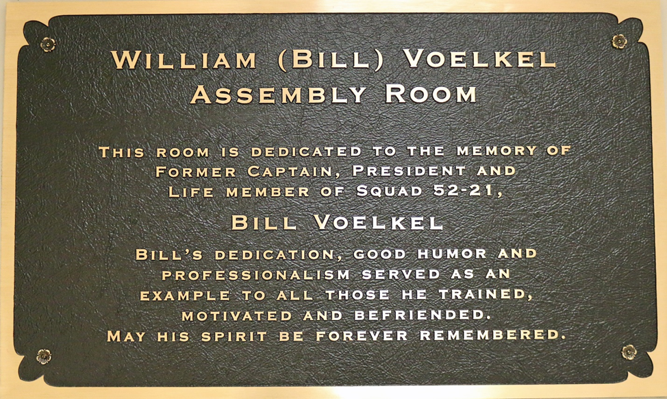 Memorial plaque placed in the Assembly Room.